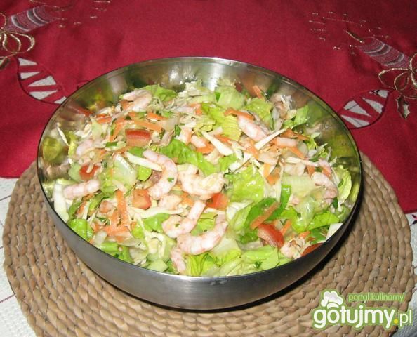 Salatka z krewetkami