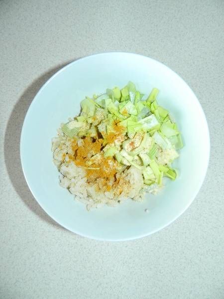 Schabowe roladki nadziane ryżem i porem