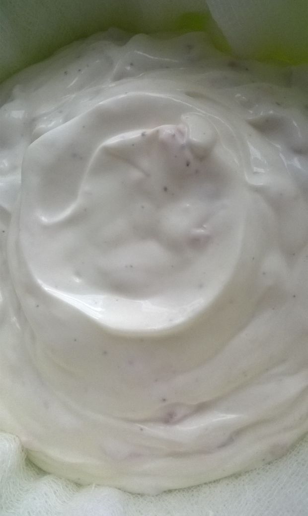 Serek z jogurtu greckiego i wędzonego łososia