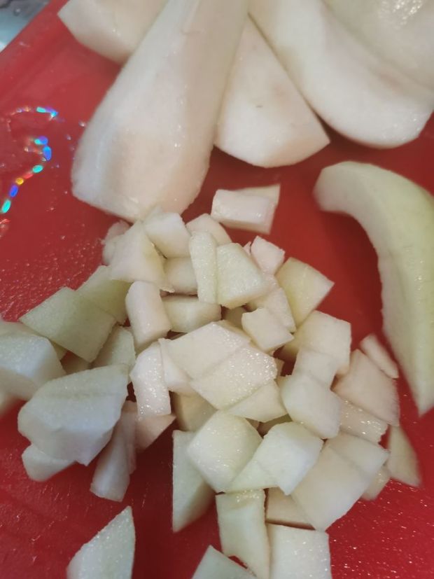 Sernik z gruszkami i kokosowym wierzchem
