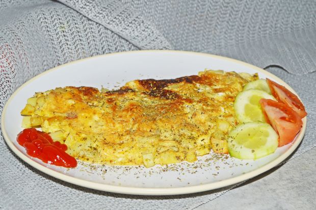 Serowy omlet z ziemniakami