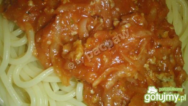Spaghetti wieprzowo-kalarepkowe