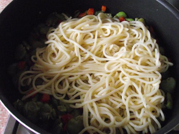 Spaghetti z bobem