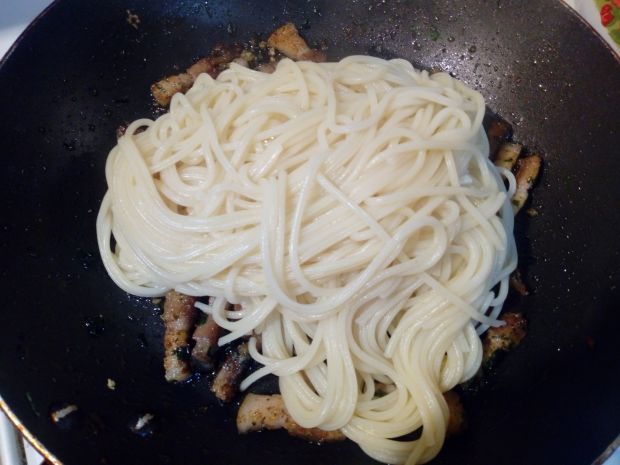 Spaghetti z boczkiem