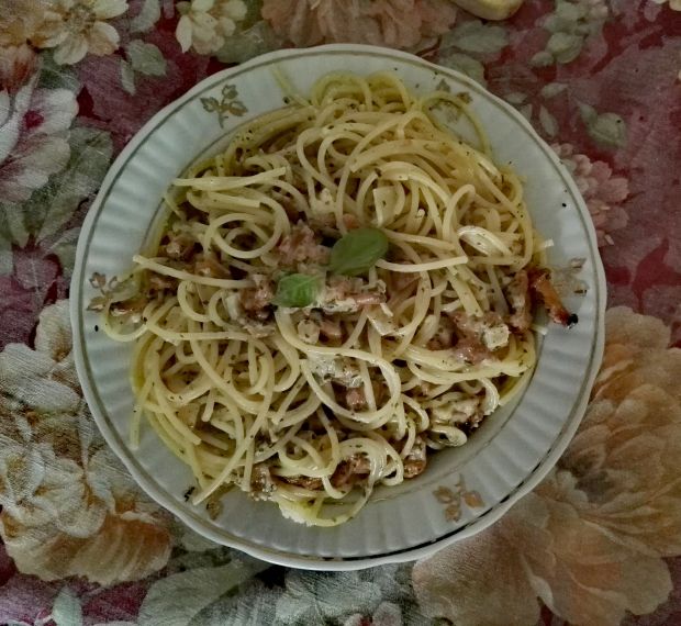 Spaghetti z kurkami 