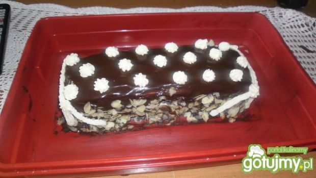 Torcik bezowy czekoladowo-waniliowy