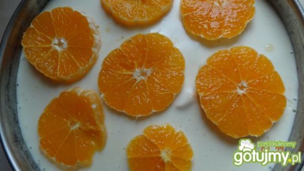 Torcik z pomarańczami na zimno
