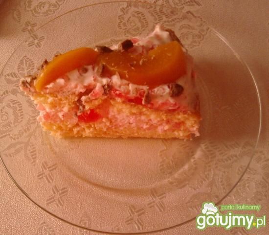 Tort galaretkowy z brzoskwiniami