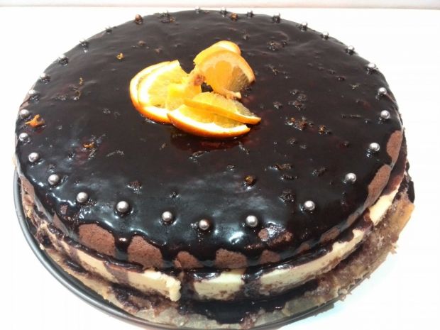 Tort kawowo - pomarańczowy