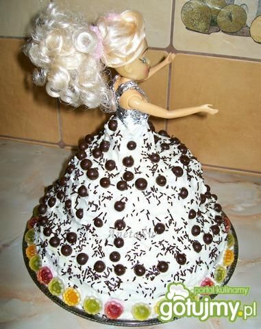 Tort Lalka mleczno- kakaowy