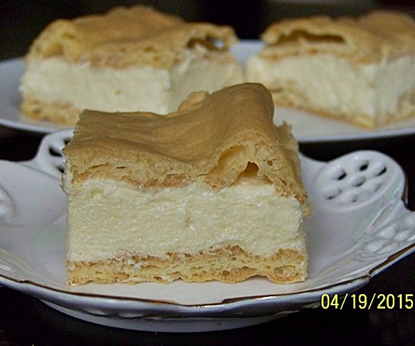 Recipe for Karpatka: Polish Vanilla Custard Slice - Polish Pottery Shop