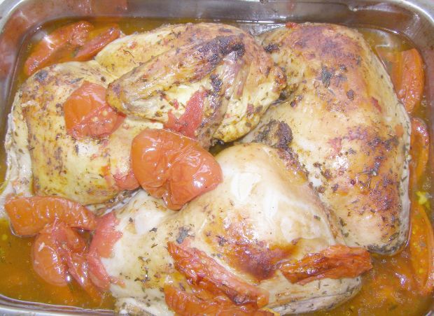 Udka kurczaka w pomidorach z rękawa