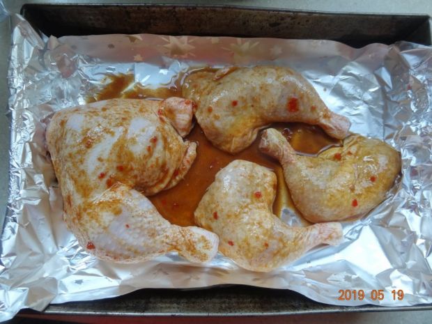 Udka z kurczaka w marynacie z sosem słodkim chili