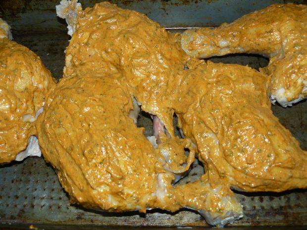 Udka z kurczaka w musztardowej skorupce