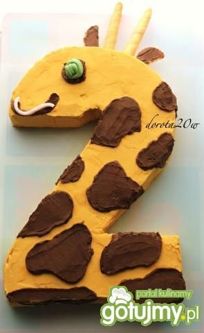 Wafelkowe uszy żyrafy - tort