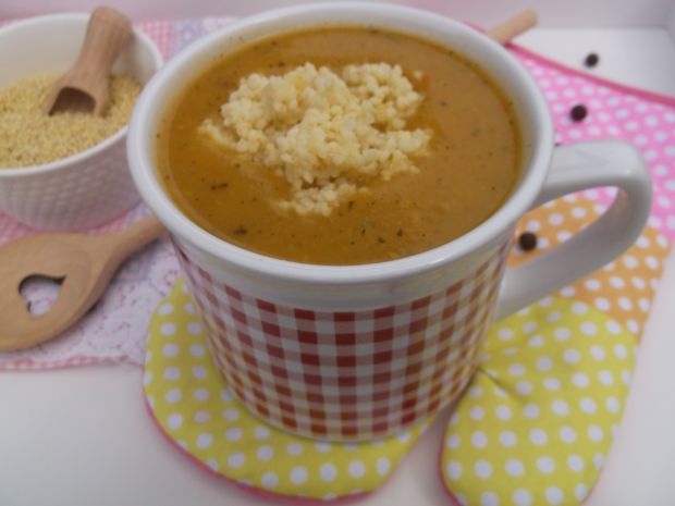Warzywna zupa krem z kaszą jaglaną