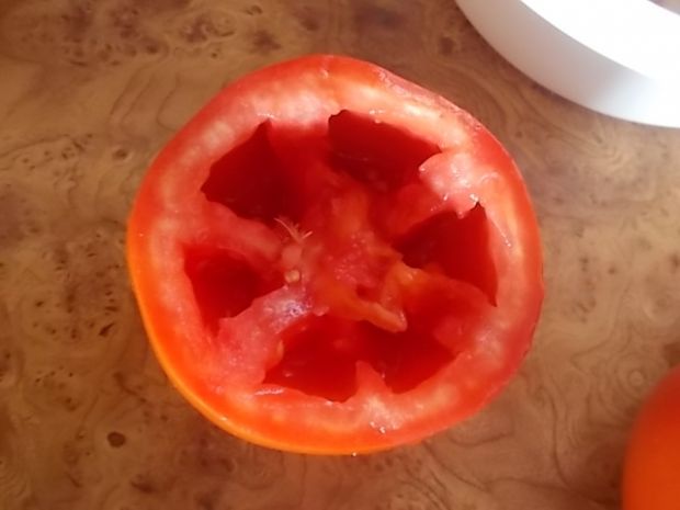 Zapiekane pomidory z kurką i zacierkami