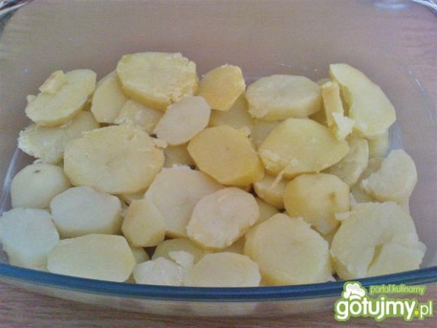 Zapiekanka z mintajem i ziemniakami 