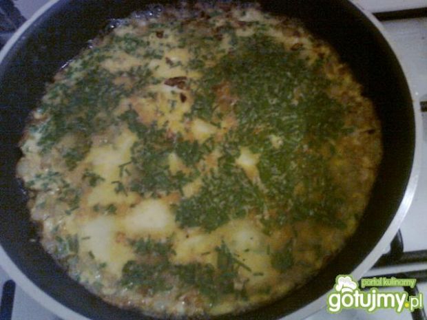 Zielony omlet ze szczypiorkiem