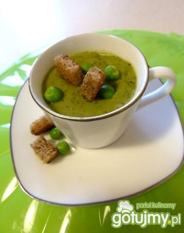 Zupa-krem z zielonego groszku z miętą