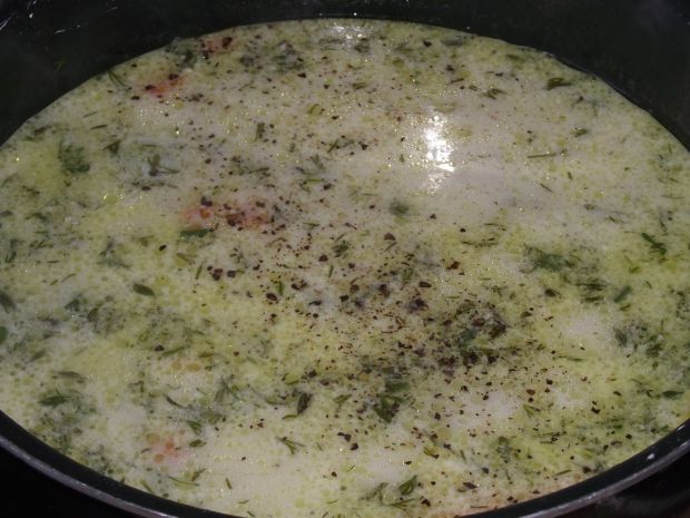 Zupa krem ziemniaczano koperkowy z jajkiem
