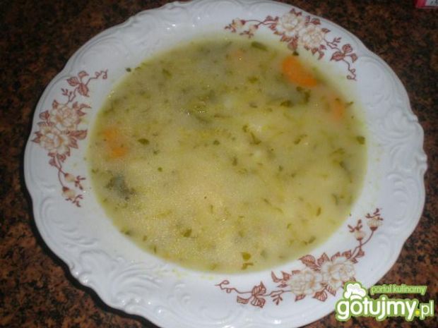 Zupa ogórkowa na indyczych szyjkach 