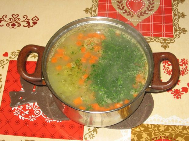 Zupa ogórkowa z ryżem i koperkiem
