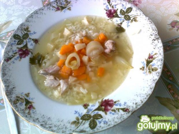 Zupa porowa z ryżem wg Katarzyny