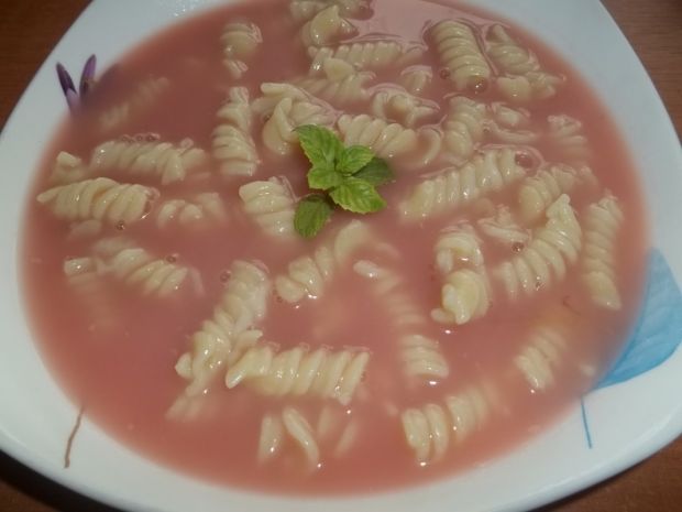 Zupa rabarbarowo - truskawkowa