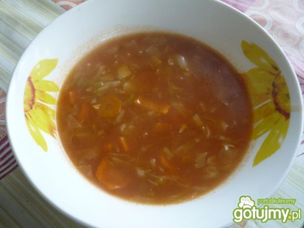 zupa z białej kapusty z koncentratem
