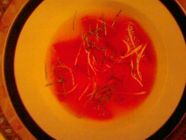 Zupa z pomarańczy i różowego grejpfruta
