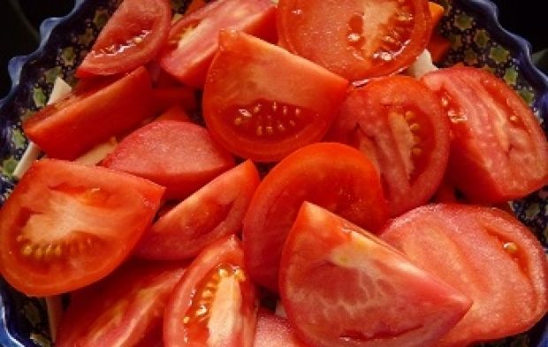 Krem z pieczonych pomidorów z lazurem