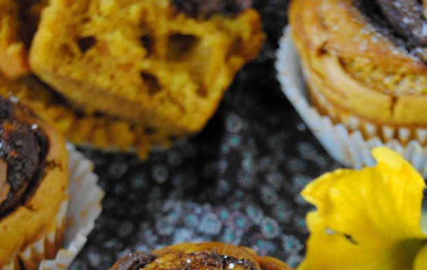 Muffinki dyniowe z nutellą
