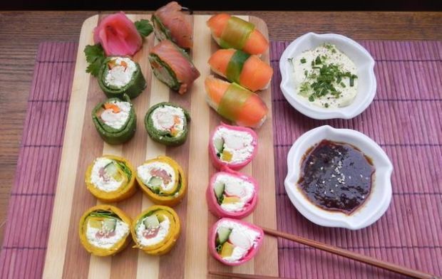 Sushi naleśnikowe tricolor